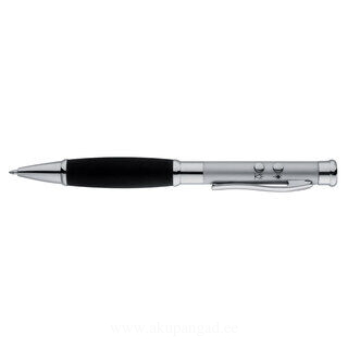Metal ball pen with LED, laser pointer
